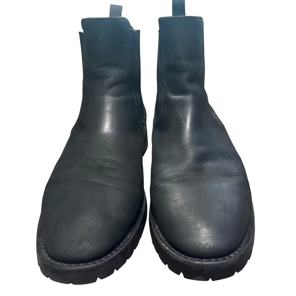 Thursday Boot Co Everyday Chelsea Boots Black Leather Vibram Lug Sole Men's 12.5